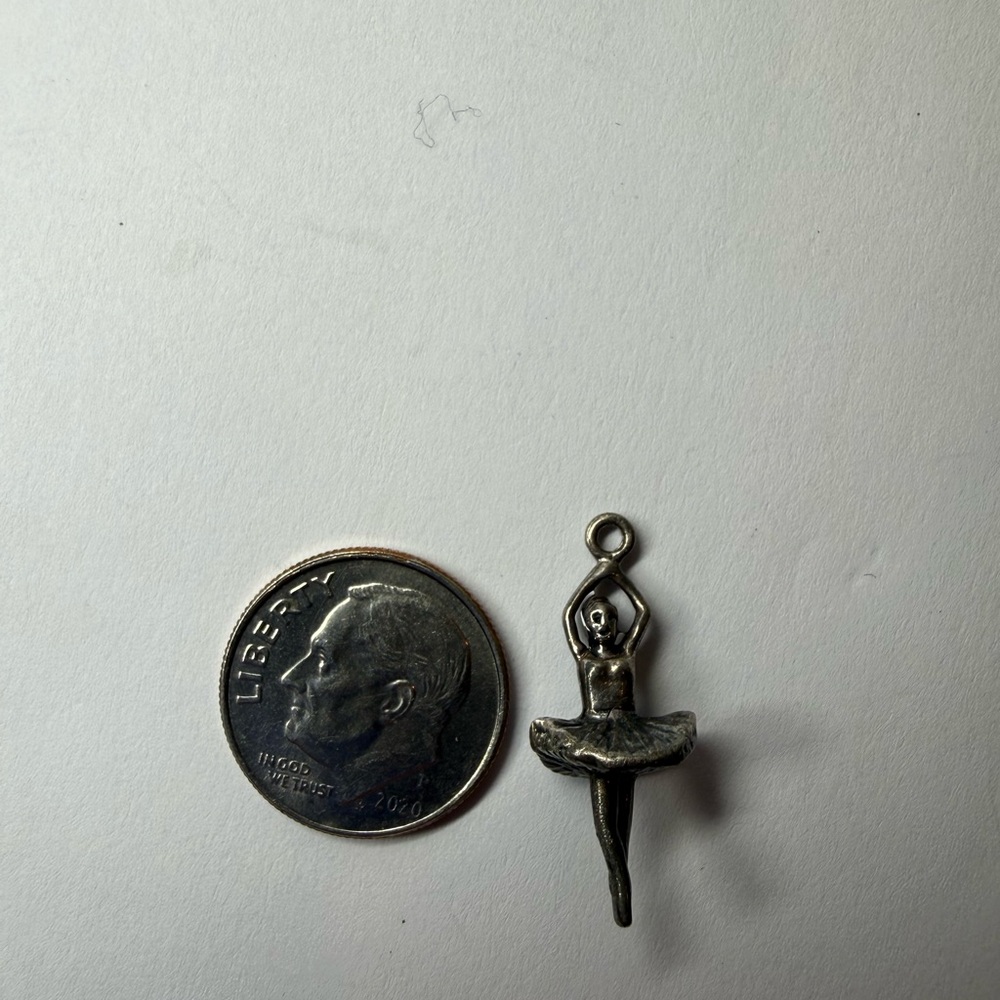 Elegant Silver Ballerina Pendant / Silver Ballerina Charm